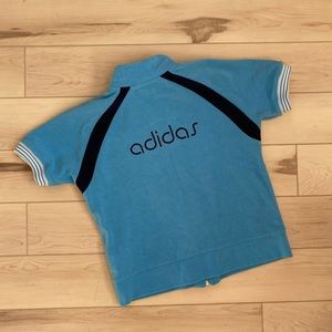 ADIDAS 90’s Vintage Short Sleeve, Terry Track Jacket, Women’s Size S